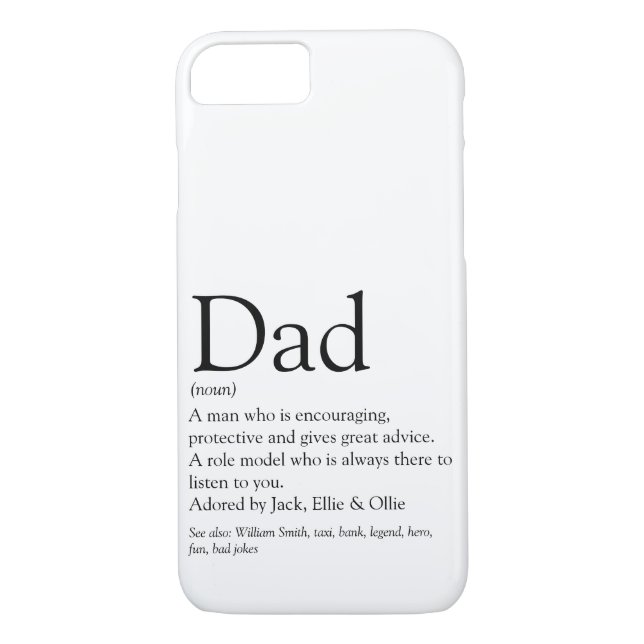 World's Best Ever Dad Definition Fun Modern Case-Mate iPhone Case (Back)