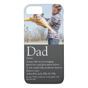 World's Best Ever Dad Definition Fun Photo Grey iPhone 8/7 Case