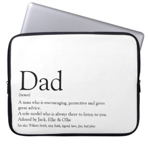 World's Best Ever Dad Father Daddy Definition Fun Laptop Sleeve