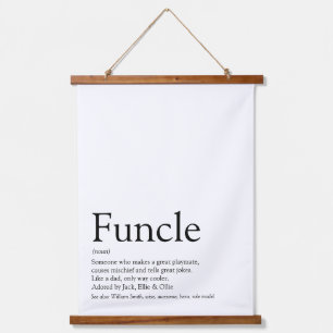 World's Best Ever Funcle Uncle Modern Definition Hanging Tapestry