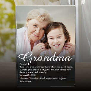 World's Best Ever Grandma Grandmother Definition Photo Block