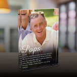 Worlds Best Ever Grandpa Grandad Papa Definition Photo Block<br><div class="desc">Personalize for your special grandpa,  grandad,  papa or pops to create a unique gift. A perfect way to show him how amazing he is every day. Designed by Thisisnotme©</div>