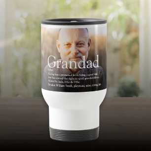 Worlds Best Ever Grandpa, Grandad, Papa Definition Travel Mug