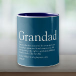 Worlds Best Ever Grandpa, Grandad, Papa Definition Two-Tone Coffee Mug<br><div class="desc">Personalise for your special grandpa,  grandad,  papa or pops to create a unique gift. A perfect way to show him how amazing he is every day. You can even customise the background to their favourite colour. Designed by Thisisnotme©</div>