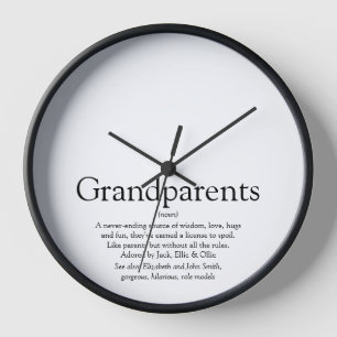 World's Best Ever Grandparents Definition Clock