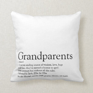 World's Best Ever Grandparents Definition Photo Cushion