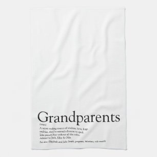 World's Best Ever Grandparents Definition Tea Towel