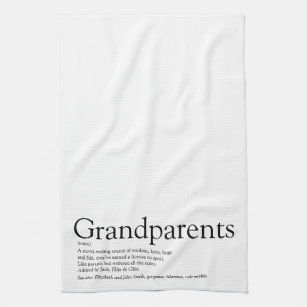 World's Best Ever Grandparents Definition Tea Towel