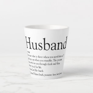 World's Best Ever Husband Definition Fun Latte Mug