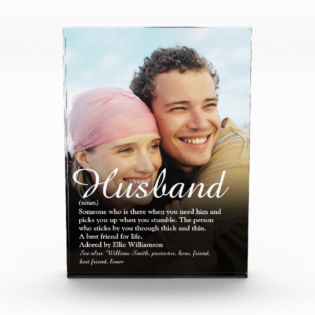 World's Best Ever Husband Definition Script Photo (Front)