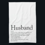World's Best Ever Husband Definition Tea Towel<br><div class="desc">Personalise for your special husband to create a unique gift for birthdays,  anniversaries,  weddings,  Christmas or any day you want to show how much he means to you. A perfect way to show him how amazing he is every day. Designed by Thisisnotme©</div>