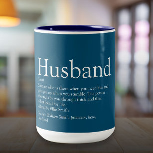World's Best Ever Husband Definition Two-Tone Coffee Mug