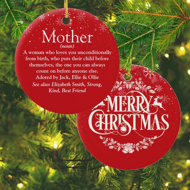 World's Best Ever Mum Mum Mother Definition Ceramic Ornament (World's Best Ever Mom Mum Mother Definition Ceramic Ornament)