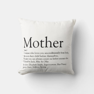 World's Best Ever Mum, Mum, Mother Definition Cushion