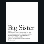 World's Best Ever Sister Definition Modern Fun Poster<br><div class="desc">Personalise for your special sister or hermana (little or big) to create a unique gift. A perfect way to show her how amazing she is every day. Designed by Thisisnotme©</div>