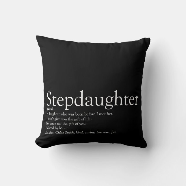 World's Best Ever Stepdaughter Definition Modern Cushion (Front)