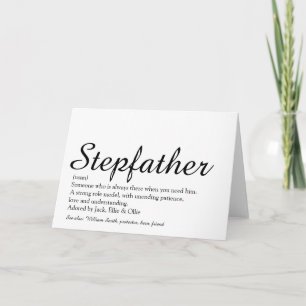 World's Best Ever Stepfather Stepdad Definition Card