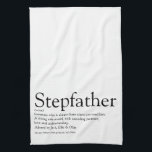 World's Best Ever Stepfather, Stepdad Definition Tea Towel<br><div class="desc">Personalise for your special stepfather,  stepdad,  or daddy to create a unique gift for Father's day,  birthdays,  Christmas or any day you want to show how much he means to you. A perfect way to show him how amazing he is every day. Designed by Thisisnotme©</div>