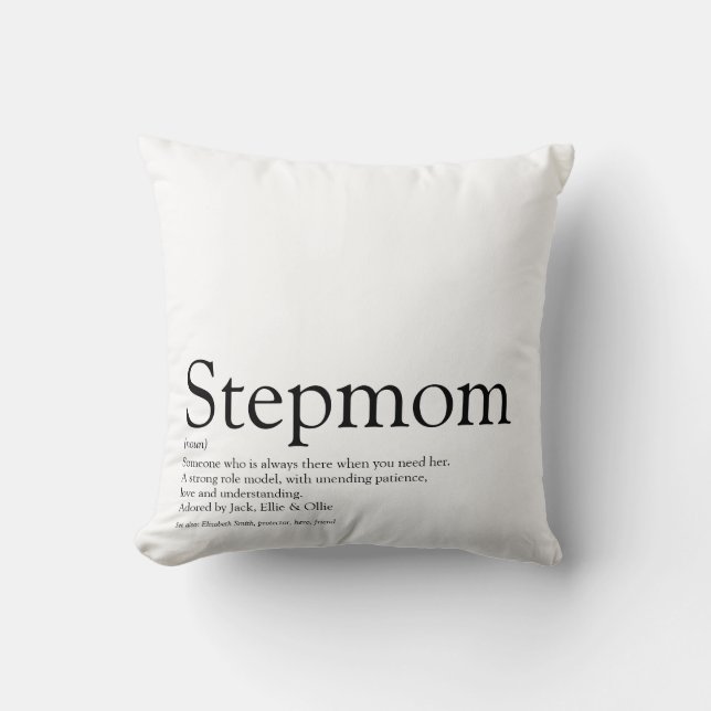 World's Best Ever Stepmom, Stepmother Definition Cushion (Front)