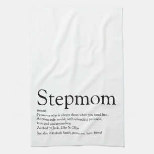 World's Best Ever Stepmom, Stepmother Definition Tea Towel