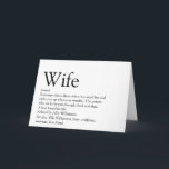 World's Best Ever Wife Definition Card<br><div class="desc">Personalise for your special wife to create a unique gift for birthdays,  anniversaries,  weddings,  Christmas or any day you want to show how much she means to you. A perfect way to show her how amazing she is every day. Designed by Thisisnotme©</div>