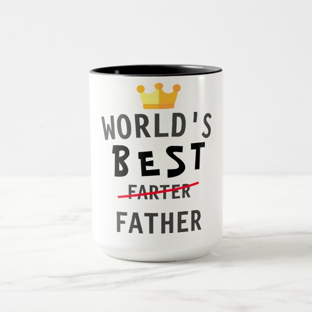Worlds Best Farter Fathers Day Gift Funny Creative Mug (Center)