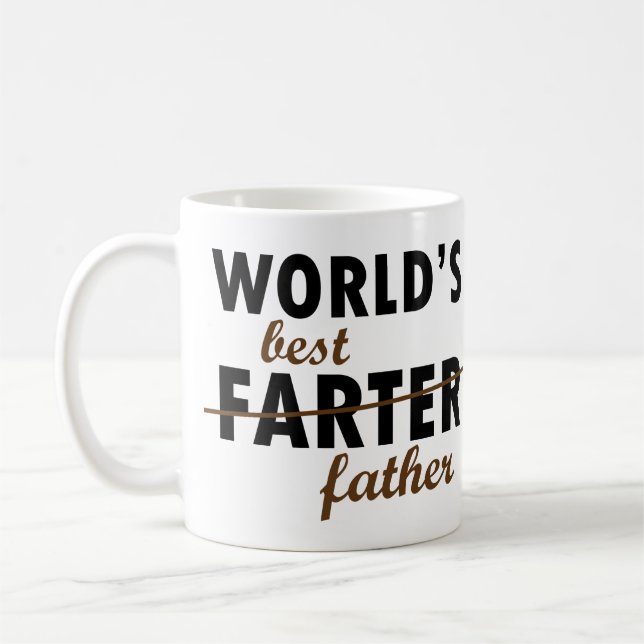 WORLD'S BEST FARTER FUNNY FATHER'S DAY COFFEE MUG (Left)