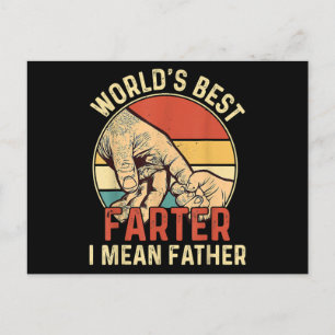World's Best Farter I Mean Father Day Dad Day Gift Holiday Postcard
