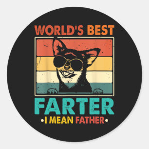 World's Best Farter I Mean Father Fathers Day Funn Classic Round Sticker