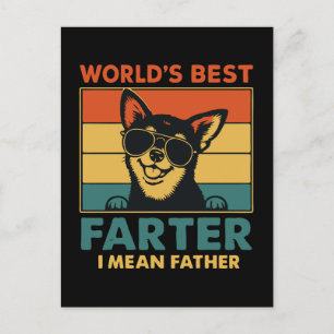 World's Best Farter I Mean Father Fathers Day Holiday Postcard