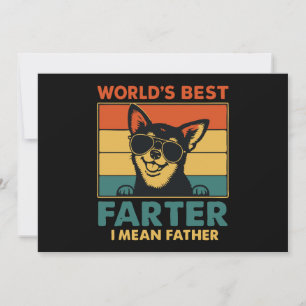 World's Best Farter I Mean Father Fathers Day Invitation
