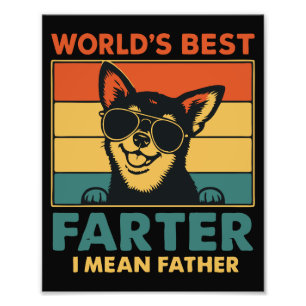 World's Best Farter I Mean Father Fathers Day  Photo Print