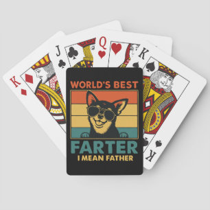 World's Best Farter I Mean Father Fathers Day  Playing Cards