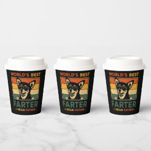 World's Best Farter I Mean Father Funny Dad Dog Paper Cups