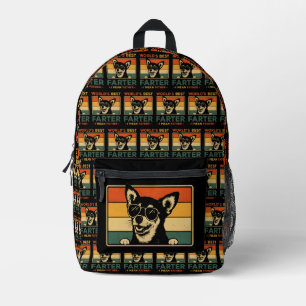 World's Best Farter I Mean Father Funny Dad Dog Printed Backpack