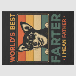 World's Best Farter I Mean Father Funny Dad Dog Tissue Paper