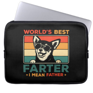 World's Best Farter I Mean Father Funny Dog Dad Laptop Sleeve