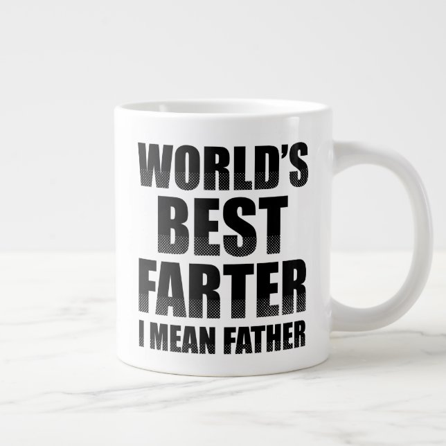 World's Best Farter I Mean Father Large Coffee Mug (Right)