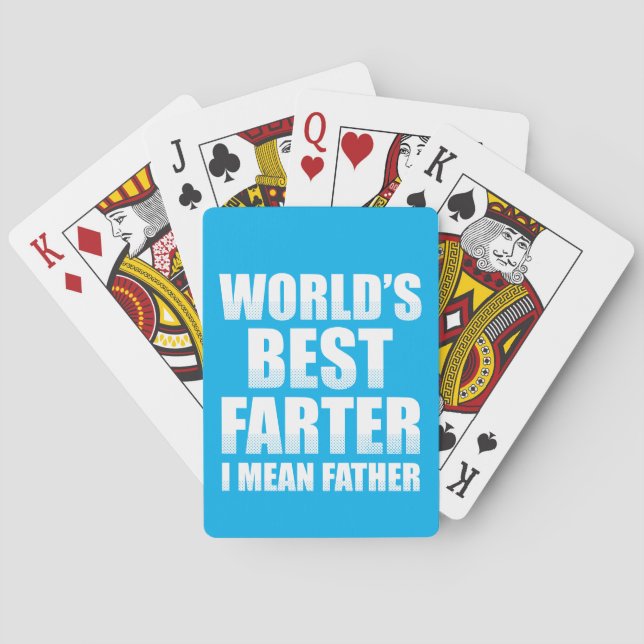 World's Best Farter I Mean Father Playing Cards (Back)