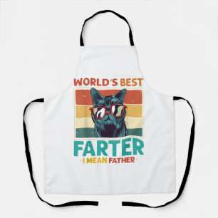 Worlds Best Farter I Mean Father t shirt Best Cat Apron