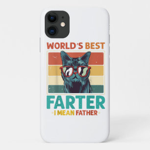 Worlds Best Farter I Mean Father t shirt Best Cat  iPhone 11 Case