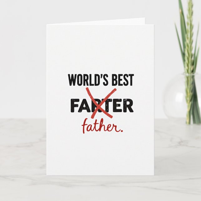 Worlds Best Father Art Card (Front)