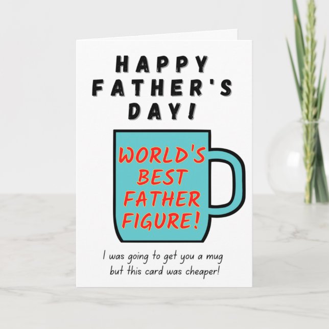 World's Best Father Figure - Father's Day Card (Front)