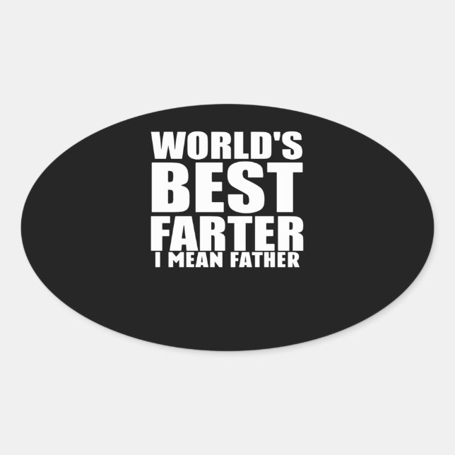 World's Best Father Gift For Dad Oval Sticker (Front)