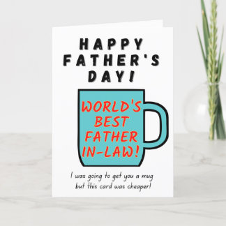 World's Best Father-In-Law - Father's Day Card