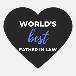 World's Best Father In Law Heart Sticker