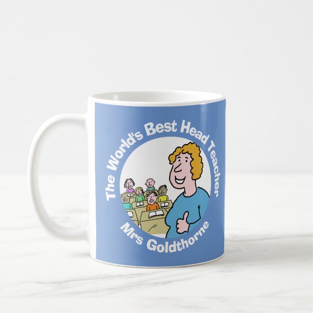 World's Best Female Head Teacher Coffee Mug (Left)