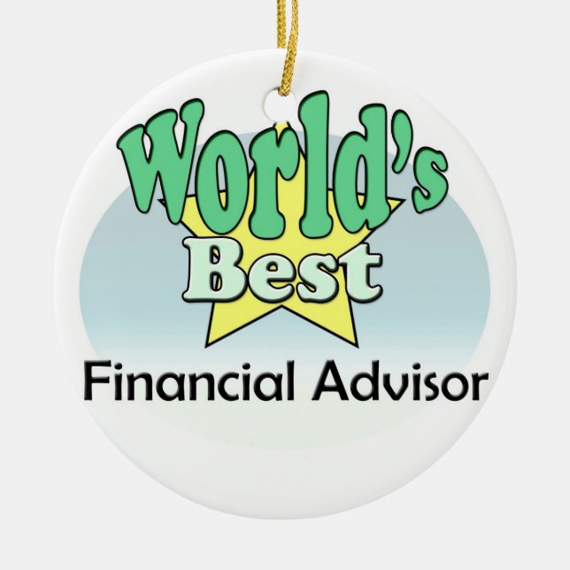 World's best Financial advisor Ceramic Tree Decoration (Front)