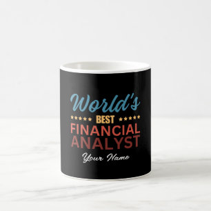World's Best Financial Analyst Personalised Name Coffee Mug