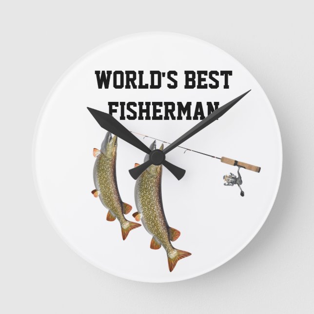 WORLD'S BEST **FISHERMAN**  COOL CLOCK (Front)